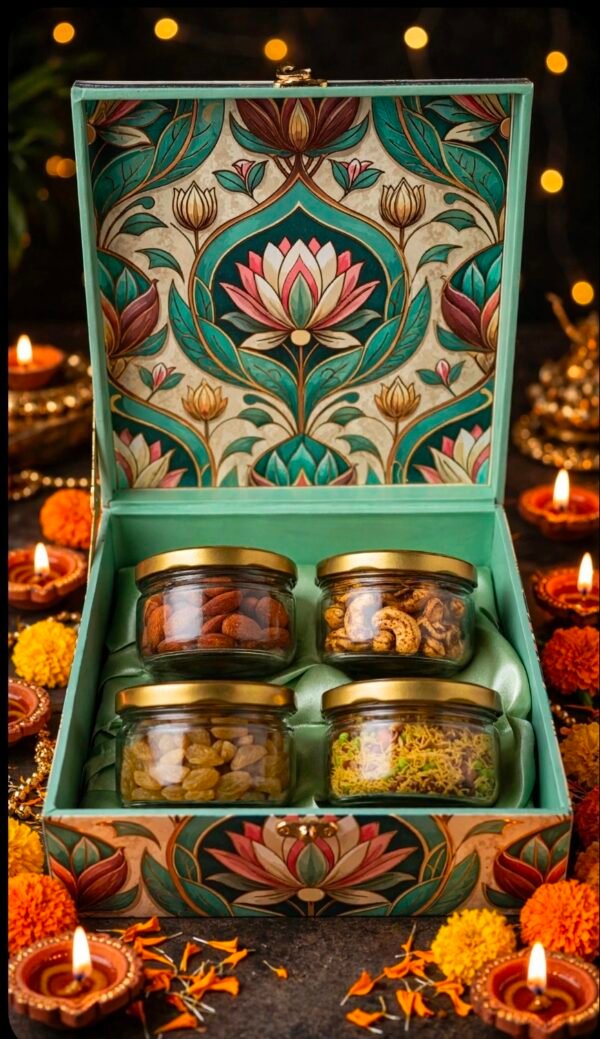 Dryfruit  & namkeen combo floral gift box